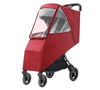 Zhangpu Housse de Pluie pour Poussette, Imperméable, Coupe-vent, Anti-poussière, Résistant au Froid, Bouclier Universel pour Tout-petits, Voyage, Jogging (Vin Rouge)
