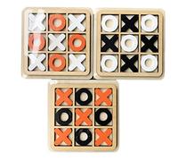 Zhangpu Jeu de société XO Interactif en Bois, Jeu D'échecs éducatifs pour Enfants et Adultes, de Voyage Pratique pour Les Réunions de Famille, Matériau en Bois (comme indiqué)
