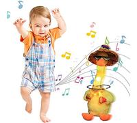 Zhangpu Jouet de Canard électrique Musical Chantant en Peluche, Cadeau pour Enfants Garçons Filles, Poupée de Canard Dansante Moelleuse pour L'éducation Précoce, Style Hawaïen (#2)