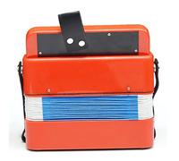 Zhangpu Jouet D'instrument de Musique Accordéon Précis pour Enfants, Accordéon de Développement pour Enfants, Idéal pour la Pratique en Salle de Musique, Matière Plastique Durable (Rouge)