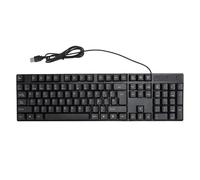 Zhangpu K1800 Clavier de Langue Minoritaire 104 Touches Câble de 4,9 Pieds Conception Ergonomique Clavier de Jeu Filaire USB (Disposition QWETZ en Espagnol)