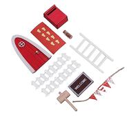 Zhangpu Kit de Porte Féerique de Noël, Maison de Poupée en Bois Magnifiquement Décorée, Mini Ensemble de Modèles pour Le Bricolage, L'apprentissage de L'éducation Artisanale
