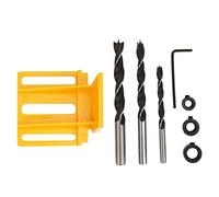 Zhangpu Localisateur de Trous de Perçage pour le Travail du Bois, Outils de Guidage de Perçage pour la Menuiserie, 8 Pièces (Jaune)