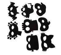 Zhangpu Masque à Gratter D'Halloween, Masques Faciaux D'animaux Arc-en-ciel Colorés, Kit Artisanal pour Enfants, 8 Ensembles pour L'artisanat D'Halloween pour Enfants