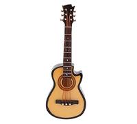 Zhangpu Petite Guitare avec Support et étui, Réplique de Guitare électrique, Instrument de Musique, Modèle de Mini à Collectionner, Décoration de la Maison (pan coupé de 13 cm)