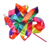 Zhangpu Rubans de Danse 4M, Rubans de Danse Rythmique, de Gymnastique Colorés, Banderoles pour Enfants, Cadeaux de Fête D'entraînement de Artistique