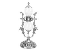 Zhangpu Sablier gravé Vintage, Horloge de Sable en Métal Antique de 30 Minutes pour la Décoration de la Maison et du Bureau, Alliage de Zinc, 30 X 12 Cm (Couleur étain Antique)