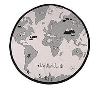 Zhangpu Tapis Rond pour bébé, 135cm, Tapis de Jeu, Carte du Monde, Rampant, Antidérapant, pour Pépinière, Garçons et Filles, Tout-Petits