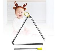 Zhangpu Triangle Musical en Métal avec Instrument de Percussion pour L'éducation des Enfants - Design Compact pour équipe Musicale, Ensemble - Métal (6 pouces (ID 153 mm, épaisseur 5 mm))