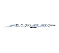 zhangqin Voiture Autocollant pour Kia Stinger GT,Emblèmes Logo de Voiture avec Logo de Voiture,Capot Avant et Arrière et Logo du Coffre Auto Remplacer l'emblème 3D Logo,Silver