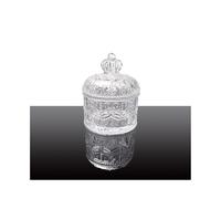 zhangrui1888 Assiettes à beurre Beurrier avec couvercle, bocal à bonbons rond en verre for cuisine, conteneurs de rangement bureau multifonctionnels Beurriers pour la cuisine