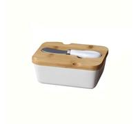 zhangrui1888 Assiettes à beurre Beurrier carré en céramique avec cuillère à beurre for la maison et cuisine Beurriers pour la cuisine