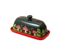 zhangrui1888 Assiettes à beurre Beurrier en céramique for la maison, cuisine, le fromage et, avec couvercle Beurriers pour la cuisine(Green)