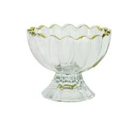 zhangrui1888 Assiettes à beurre Beurrier en verre forme de fleur for la cuisine, coupe à glace, assiette dessert Beurriers pour la cuisine(Transparent)