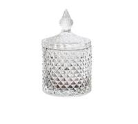 zhangrui1888 Assiettes à beurre Beurrier en verre transparent rayé for bonbons, vase de cuisine, porte-coton-tige Beurriers pour la cuisine