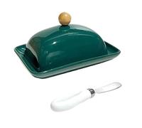 zhangrui1888 Assiettes à beurre Organisateur de fromage avec couvercle Beurrier cuisine multi-usages Beurriers pour la cuisine(Green)