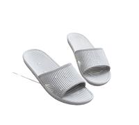 zhangrui1888 Chaussons Bain Mode personnalité Maison Pantoufles Femme été Salle de Bain Hommes Couleur Unie Sandales décontracté Bain Couples Maison Un Mot Pantoufles Pantoufles Douche(Gris,40-41)