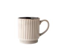 zhangrui1888 Tasse à café Tasse à café en céramique à motifs verticaux en relief, capacité de 16,91 oz, lot de 1, for le bureau, le café, le lait, le thé, le latte Tasses