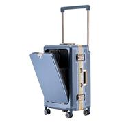 ZHANGshouf Valises rigides, Grande Valise à Ouverture Frontale, Large poignée, 4 Roues, Serrure à Mot de Passe TSA, Bleu, 66 cm