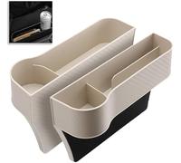 zhangttt 2Pcs Boîte de Rangement Premium pour Honda Accord 7th 2003-2007 - avec Remplissage d'Espace en Cuir PU, Gap Filler et Stockage Pratique pour Voiture,Beige/B