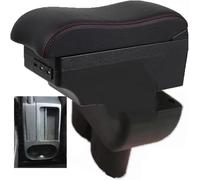 ZhangXD Accoudoir Boîte de Rangement pour VW Caddy Touran, Console Centrale Double Couche Boîte d'accoudoir Accoudoirs Central mit USB Ports