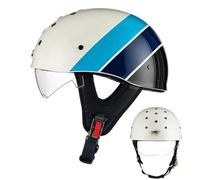 ZHANGXIO Casque Bol Homologué ECE Casque Jet - Cap Demi-Casque Moto Vintage Casque Demi-Coque RéTro Ouvert Casque avec Visière Cruiser Chopper Scooter
