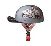 ZHANGXIO Casque De Moto Ouvert Rétro Casquette De Baseball Demi-Casques Casque Jet pour Scooter Cap Street Cruiser Jet Certifié ECE