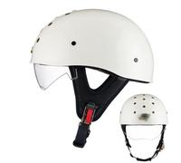 ZHANGXIO Demi Casque De Moto, Casque Jet Rétro, Casque Bol Moto Homologué ECE, Casques Vintage À Face Ouverte, avec Pare-Soleil Et pour Vélos Motos Scooter