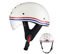 ZHANGXIO Demi Casque De Moto, Casque Jet Rétro, Casque Bol Moto Homologué ECE, Casques Vintage À Face Ouverte, avec Pare-Soleil Et pour Vélos Motos Scooter