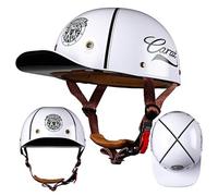 ZHANGXIO Moto Casquette De Baseball Demi-Casques De Moto Scooter Cyclomoteur Casques À Face Ouverte Hommes Et Femmes Casque Mobylette Moto Bols ECE Homologué Vintage Casque Jet