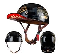 ZHANGXIO Moto Casquette De Baseball Demi-Casques De Moto Scooter Cyclomoteur Casques À Face Ouverte Hommes Et Femmes Casque Mobylette Moto Bols ECE Homologué Vintage Casque Jet