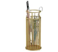 ZHANGXLIOZ-2025 Umbrella Stand Porte-parapluie en fer de luxe nordique léger, porte-revues, porte-parapluie for centre commercial, hôtel(Gold)
