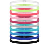 Zhangyusong Lot de 10 bandeaux élastiques fins pour femme - Antidérapants - Élastiques - Pour le sport et l'athlétisme - Pour guider la transpiration lors de la course