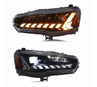 ZHANGZHENGYAO Phares De Voiture Pour Mitsubishi Lancer EVO X DRL 2008-2017 Ensemble Feux Avant Voiture Signal Plug And Play(Without Red Demon)