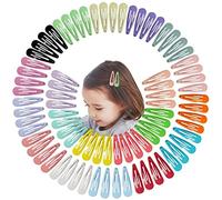 Zhangzitao Lot de 80 barrettes à cheveux antidérapantes en métal de 5,1 cm pour filles, enfants, bébés et femmes (20 couleurs)