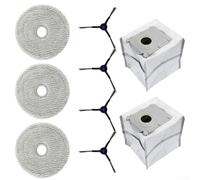 Zhanhai 3 serpillères, 2 sacs à poussière, 4 brosses latérales pour Ecovacs pour aspirateur Deebot Mini Robot Pièces de rechange Accessoires