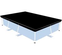 Zhanhai Housse de protection rectangulaire en tissu Oxford 210D, imperméable et anti-poussière pour piscine hors sol, protection de piscine de jardin, noir (259 x 170 cm)