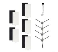 Zhanhai Kit de brosses latérales pour aspirateur Lefan M1 M2 Pro, 5 filtres, 4 brosses latérales, 1 brosse de nettoyage