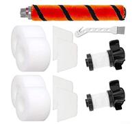Zhanhai Kit de rechange pour aspirateur Shark Duo-Clean IF100 HV390 IF200 IC205, 1 rouleau de brosse souple, 2 filtres HEPA, 4 filtres en mousse et feutre