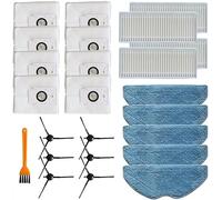 Zhanhai Kit de remplacement pour aspirateur robot EZVIZ RE4 Plus RE5 Plus, chiffon de nettoyage, sac à poussière, brosse latérale et filtres (B)