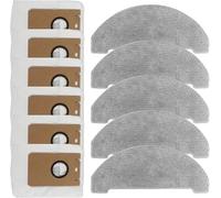 Zhanhai Lot de 11 sacs à poussière de rechange pour aspirateur robot aspirateur Cleanova W11 Vexilar, 5 chiffons, 6 sacs à poussière