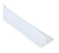 Zhanhai Lot de 2 bandes d'étanchéité transparentes en forme de F pour porte de douche en verre, épaisseur 6 mm, 2 m