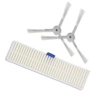 Zhanhai Lot de 3 pièces de rechange pour aspirateur robot Rowenta Explorer série 60 RR7427 RR7447 RG7447, 2 brosses latérales, 1 filtre HEPA