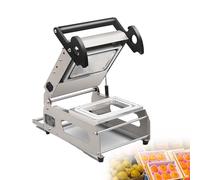 ZHANIZING Machine De Scellage De Barquettes En Acier Inoxydable, Équipement Professionnel De Qualité Alimentaire, Utilisable D'une Seule Main Conception Compacte De 25,2 Pouces