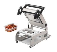 ZHANIZING Machine De Scellage De Barquettes En Acier Inoxydable, Machine De Thermoscellage De Qualité Commerciale, Avec Contrôle De La Température, Rendement De 7 À 8 Fois/Minute, Petites Cuisines