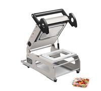 ZHANIZING Machine De Scellage De Barquettes Manuelle, Corps En Acier Inoxydable De Qualité Commerciale, Avec Mécanisme À Ressort À Gaz, Design Compact De 25,2 Pouces, Rendement De 7 À 8 Fois/Minute