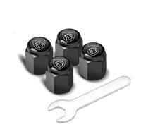 ZHANK Auto Bouchons de Valve de Pneu pour Peugeot RCZ 2010-2013, Capuchon de Valve Auto Casquettes Anti Poussière de Voiture Métal Couvre-Valve Accessoire de Pneu,Black-C