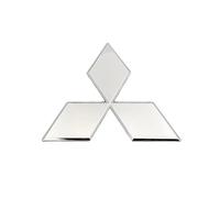 ZHANK Auto Emblème pour Mitsubishi L200 Double Cab 2010-2015, Logo Badge Autocollants Avant Pare-Chocs Arrière Tronc Emblème Décoration Insigne Accessoires ExtéRieurs,Silver-9 * 7.8cm