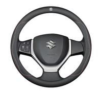 ZHANK Couvre Volant de Voiture pour Suzuki Vitara 2018-2023, Housse de Volant Caches en Cuir Microfibre Antidérapante Respirant Protection Accessoires Intérieur,B