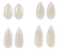 Zhanmai 4 Paires Dents de Vampire Crocs de Costume Fausses Dents pour Adultes Cosplay Halloween Fête à Thème, 4 Tailles